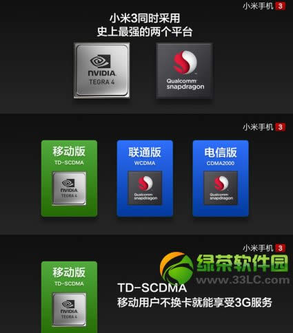 小米3移动版和联通版哪个好?小米3移动版及联通版对比评测1