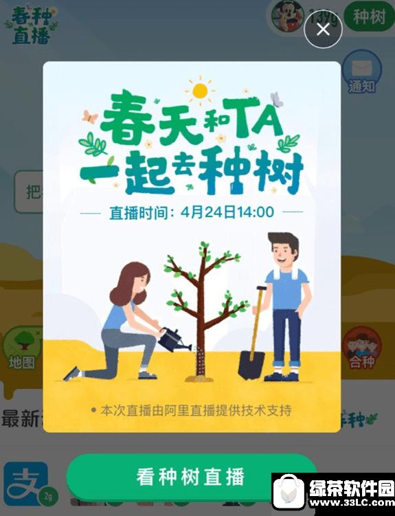 支付宝蚂蚁森林怎么看种树直播 支付宝蚂蚁森林种树直播观看方法1