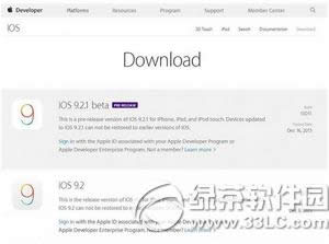 ios9.2.1beta1固件下载 ios9.2.1beta1固件官方下载地址