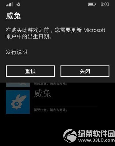 wp8应用商店无法连接解决方法1
