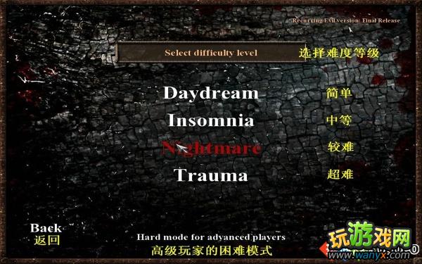 《斩妖除魔:地狱诅咒》菜单选项中文翻译