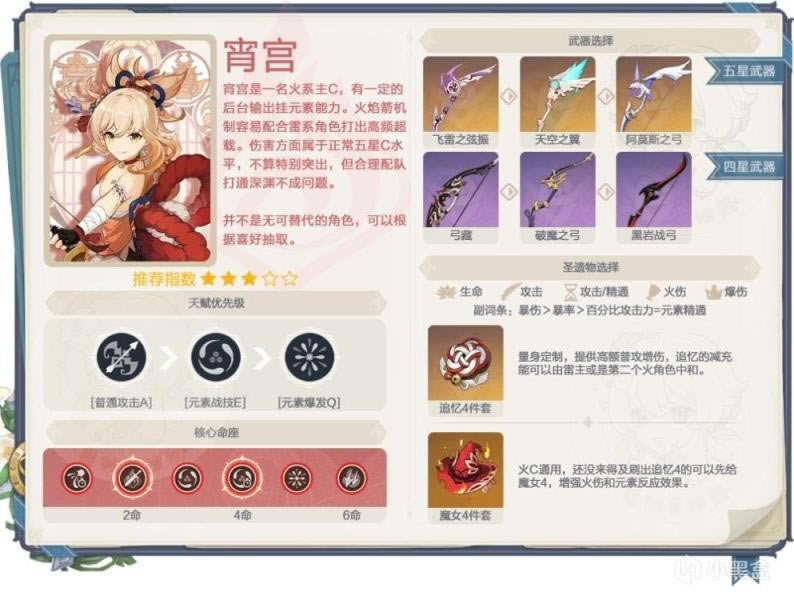 原神2.0宵宫UP池焰色天河祈愿角色培养攻略