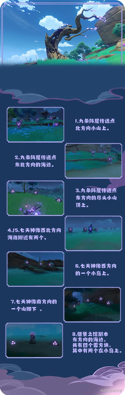 原神2.0稻妻地图机关立方采集路线攻略