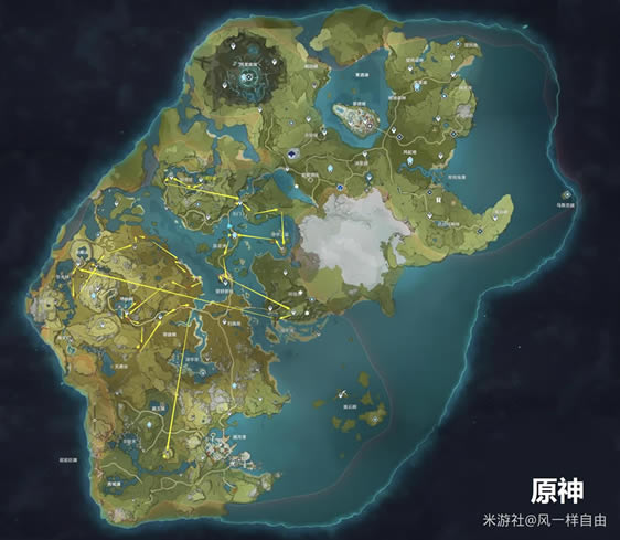 原神大世界圣遗物捡取路线分享 圣遗物收集指南_本站