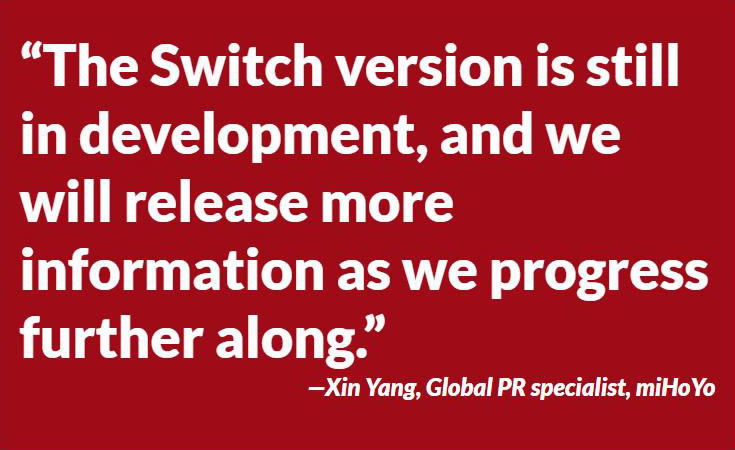 《原神》Switch版没有取消 米哈游确定目前仍在开发中_本站