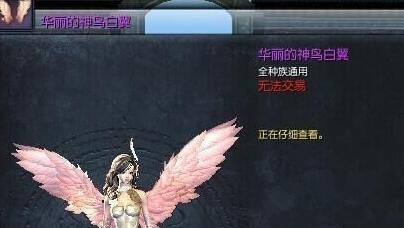 剑灵神鸟白翼翅膀外观全种族展示_剑灵神鸟白翼多少钱