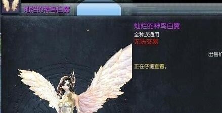 剑灵神鸟白翼翅膀外观全种族展示_剑灵神鸟白翼多少钱