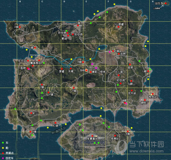 绝地求生资源地图