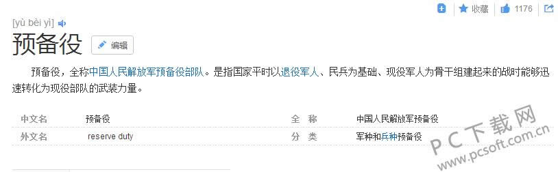 预备役是什么意思?