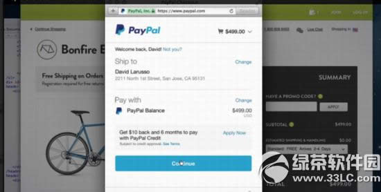 paypal推出one touch for web 无需再输入帐号和密码