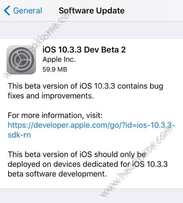 iOS10.3.3 beta2更新了什么_iOS10.3.3beta2更新内容介绍