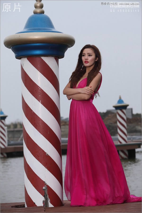 PS把外景气质美女照片调成亮丽古铜色