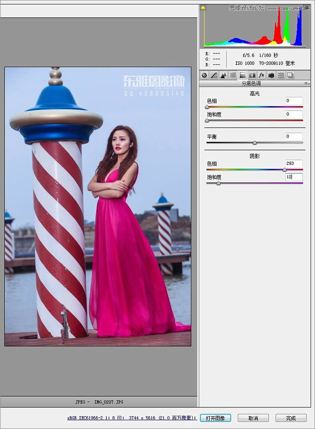 PS把外景气质美女照片调成亮丽古铜色