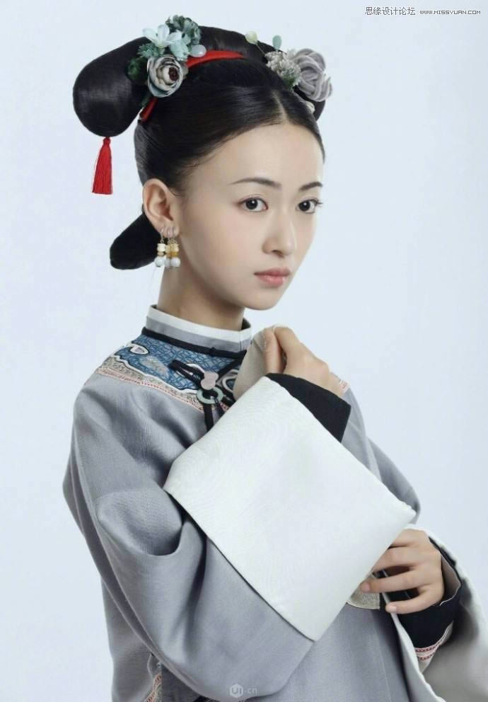 制作古装人物彩色工笔画图片的PS教程