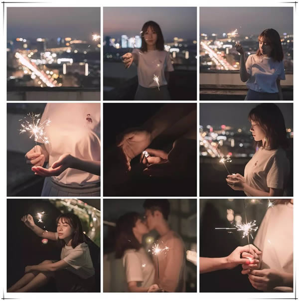 调出暗调夜景暖色人像艺术照片的PS教程