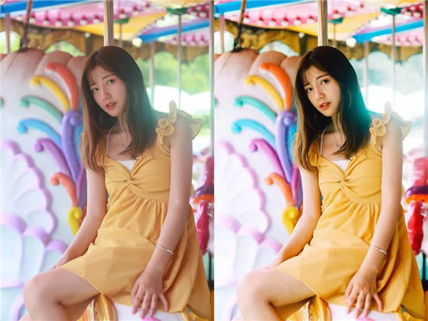 对街拍女孩照片增加质感效果的PS教程