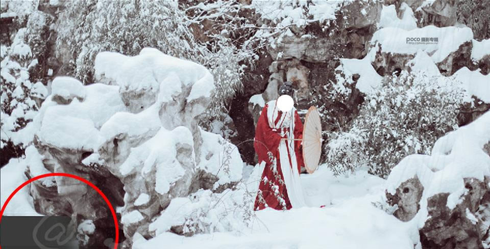 调出洁白冷色雪景人物照片的PS教程