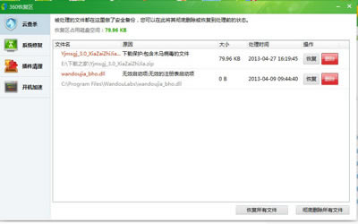 360安全卫士：误删文件的恢复办法