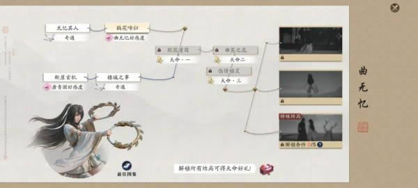 天涯明月刀手游曲无忆天命攻略 曲无忆天命特殊结局达成方法