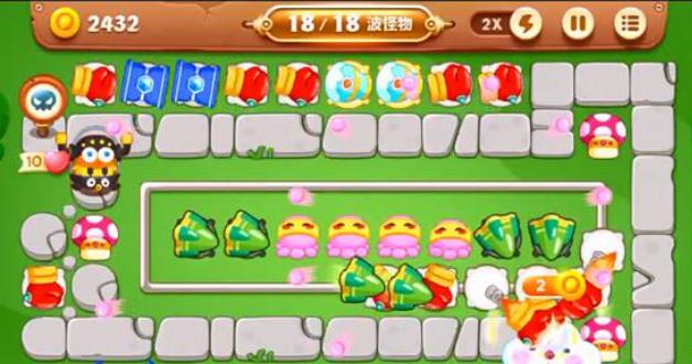 保卫萝卜3夜市14关攻略 14关金萝卜通关布阵