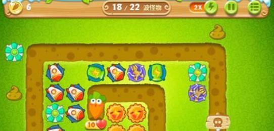 保卫萝卜2第24关攻略 220秒清理两个水坑
