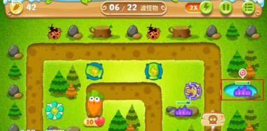 保卫萝卜2第24关攻略 220秒清理两个水坑