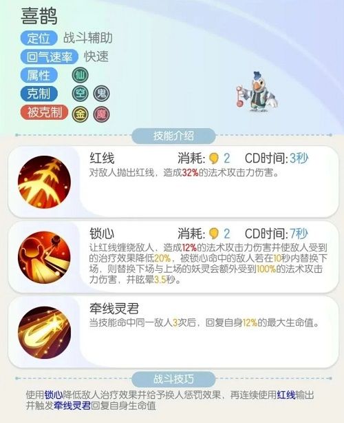 一起来捉妖喜鹊怎么样_一起来捉妖喜鹊技能图文详解