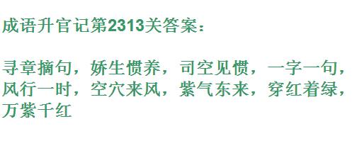成语升官记太乙真人第2313关答案_成语小秀才答案大全
