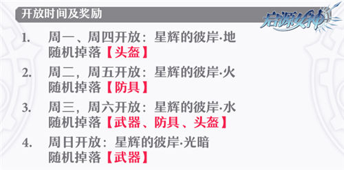 启源女神星辉的彼岸如何开启_启源女神星辉的彼岸开启时间介绍