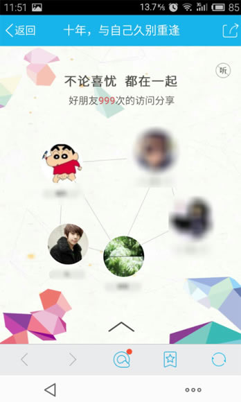 QQ空间十年书简介内容
