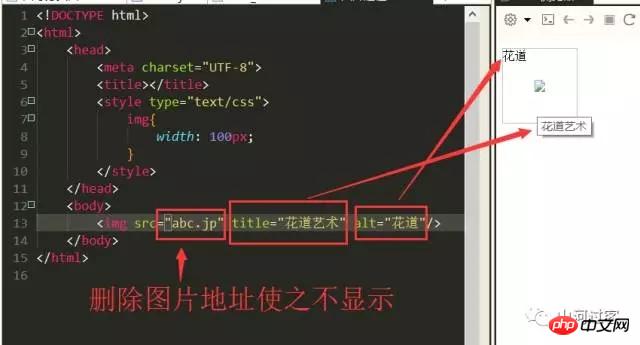 img属性中alt和title的区别图文详解