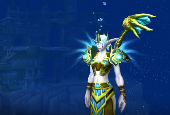 魔兽世界暗夜女布甲幻化 气质海之女王